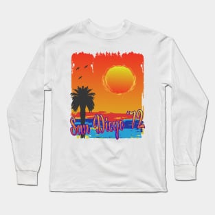 San Diego California CA Retro 70's style 50th anniversary '72 Long Sleeve T-Shirt